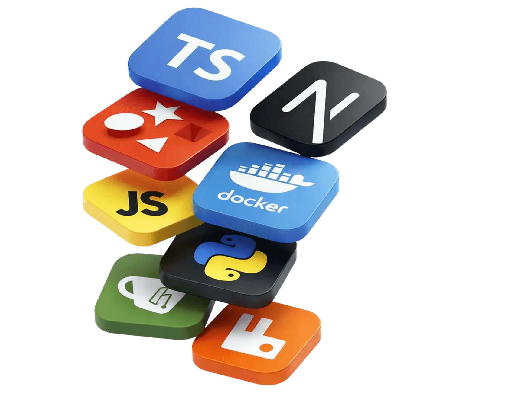 Логотипы технологий стека RecPlace